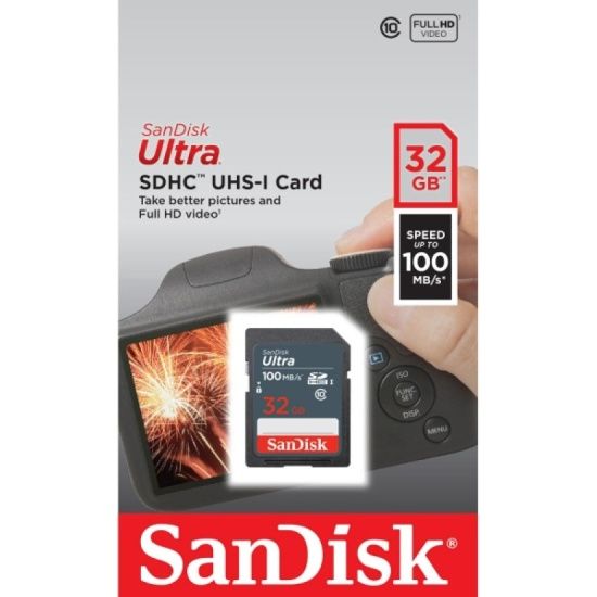 Карта памяти 32Gb SanDisk Ultra SDHC Class 10 UHS-I (100/10 MB/s)