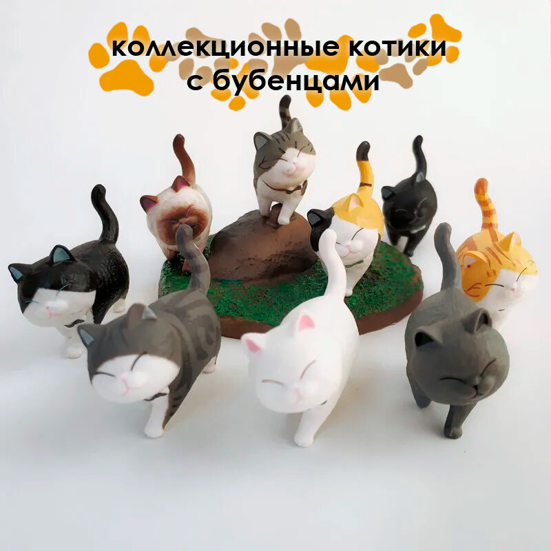 фото Фигурки аниме-котиков с яичками