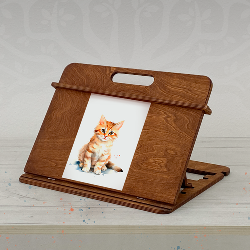 Мольберт для рисования настольный А4 золотой дуб 3376₽