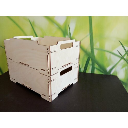 Эко ящик с разделителем органайзер для рукоделия интерьера и прочих мелочей 2шт 240₽