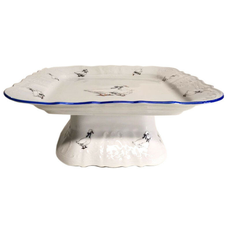 фото Поднос 26 см квадратный н/н Thun "Бернадотт /Гуси" / 282531