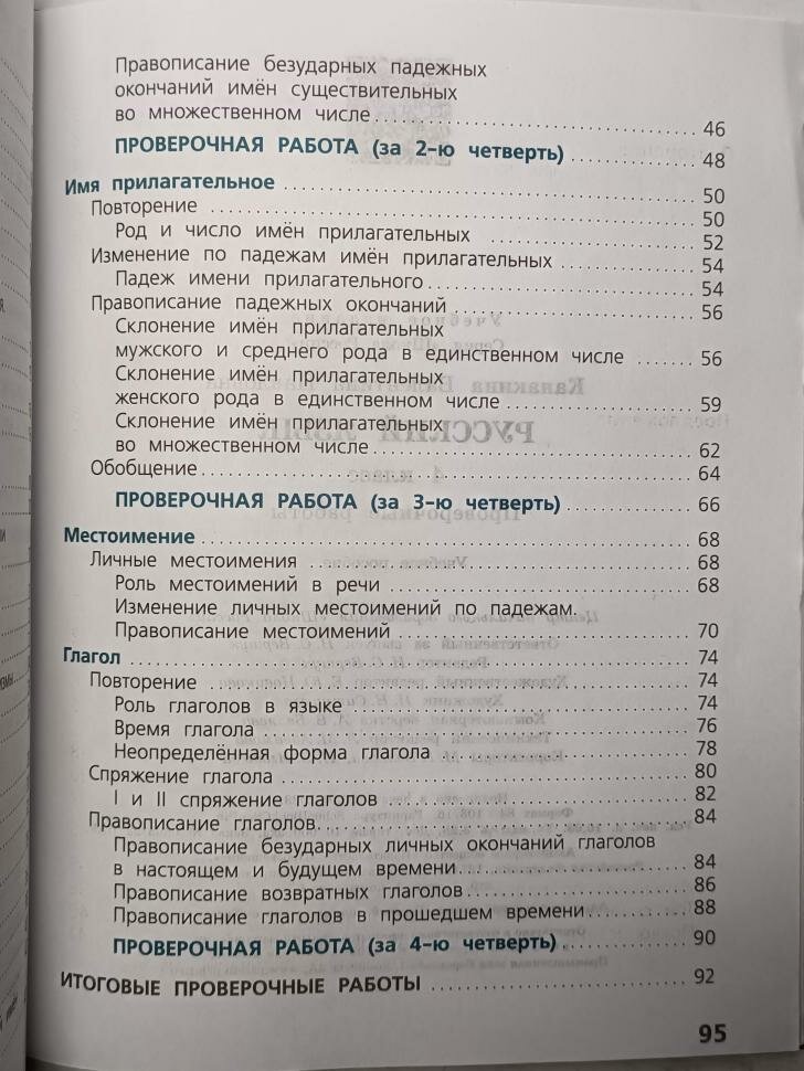 Канакина. Школа России. Русский язык 4 класс. Проверочные работы (Просвещение)