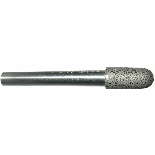 Фреза алмазная для бормашин МонАлиТ Цилиндр с закруглением L60, H20, 12 мм, с хвостовиком 6 мм