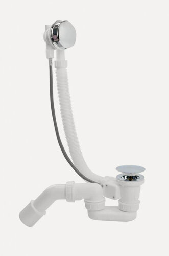 Изображение товара Полуавтоматический сливы-перелив для ванны Grocenberg GB240CR Хром