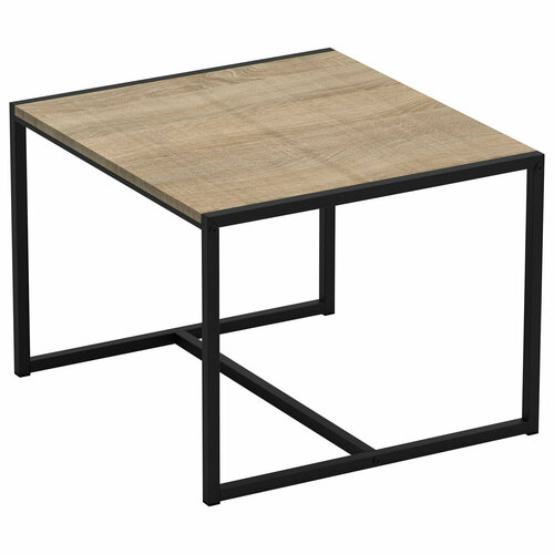 Стол журнальный Систа 640х590х460 мм лофт металлЛДСП дуб сонома 4696₽