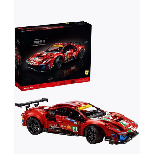 конструктор lego technic 42125 феррари 488 gte af corse 51 Конструктор спорткар Ferrari 488 GTE AF Corse #51 1677 деталей