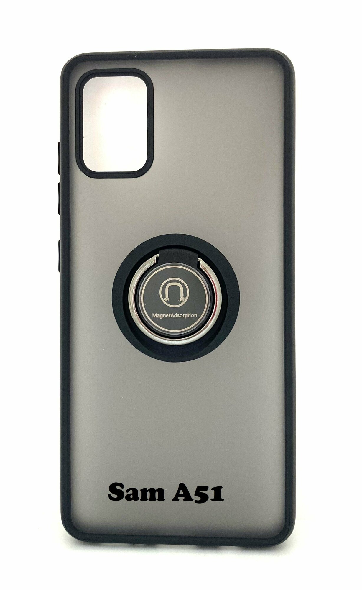 фото Чехол Samsung A51 противоударный с кольцом-подставкой и магнитной пластиной
