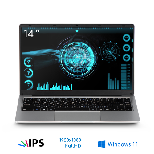 Ноутбук Azerty RB-1450 14 IPS 1920x1080 Intel J4105 4x15GHz 6Gb DDR4 512Gb SSD 2253000₽