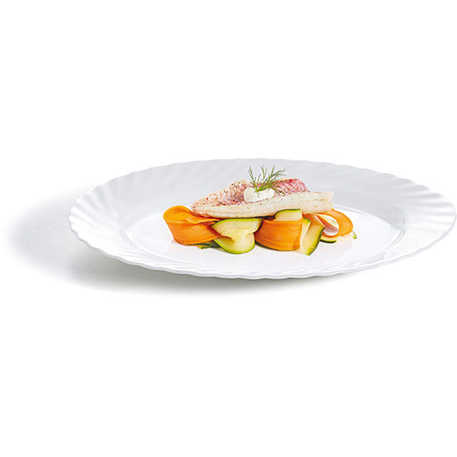 Блюдо "Trianon" овальное 29х22х2 см, белое, стекло, Arcoroc, D6891