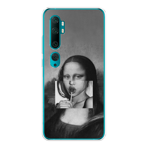 Силиконовый чехол на Xiaomi Mi Note 10/Mi Note 10 Pro / Сяоми Ми Нот 10/Ми Нот 10 Про Mona Lisa sucking lollipop силиконовый чехол на xiaomi mi note 10 mi note 10 pro сяоми ми нот 10 ми нот 10 про утка на желтом фоне