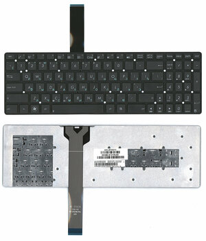 Клавиатура для Asus MP-11G33US-528W, русская, черная, плоский Enter