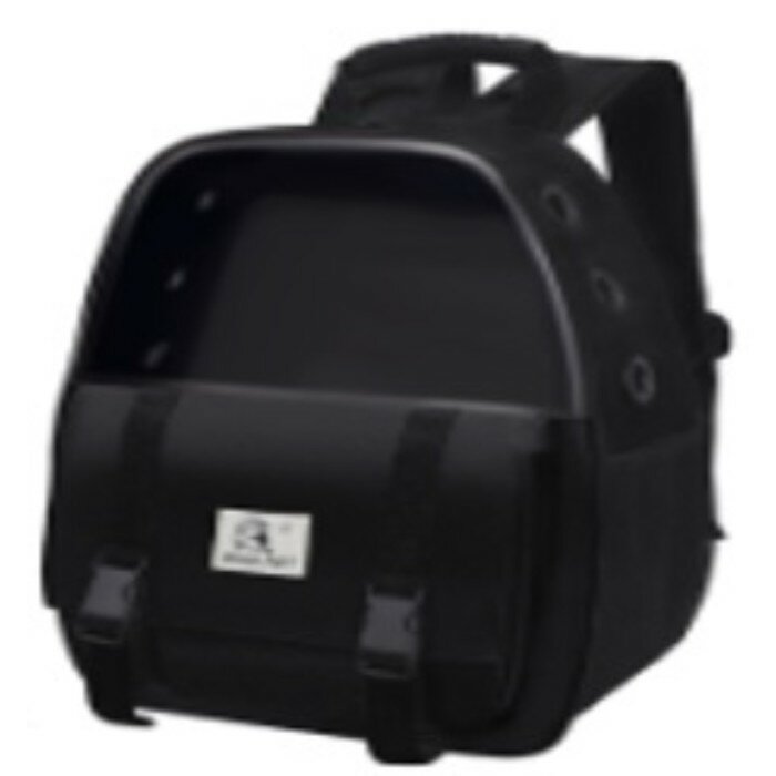 фото Рюкзак для переноски животных с окном для обзора, чёрный