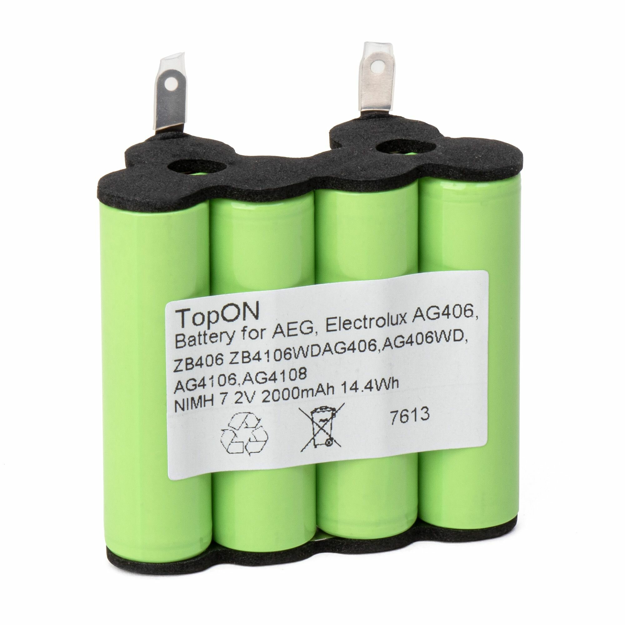 Аккумулятор для робота-пылесоса AEG, Electrolux AG406, ZB406 7.2V 2.0Ah (Li-ion) PN: CS-AGX406VX TopON - фото №3
