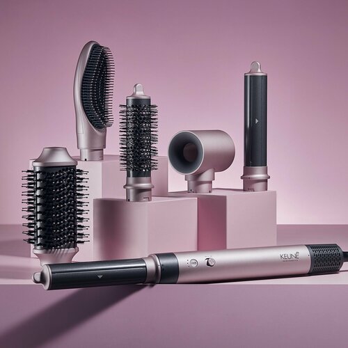 Мультистайлер для волос 6в1 KEUNE Airflow style pro MS-61C, цвет розовый