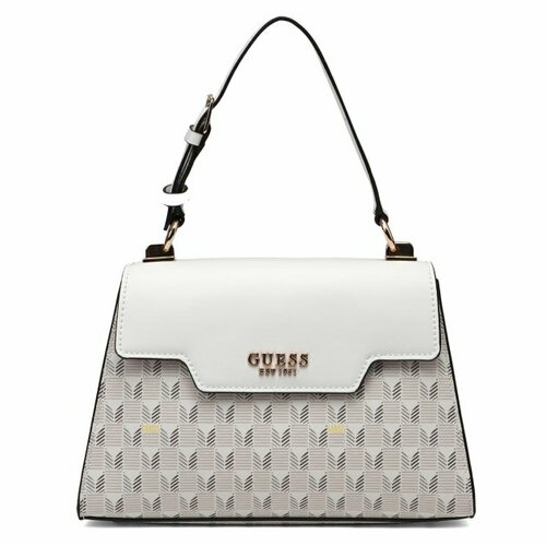 Сумка GUESS, белый сумка сэтчел guess stephi handle flap коричневый