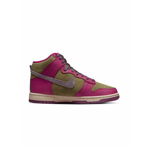 кроссовки nike dunk high размер 42 5 eu черный белый Кроссовки NIKE, размер EU 37,5, хаки, розовый