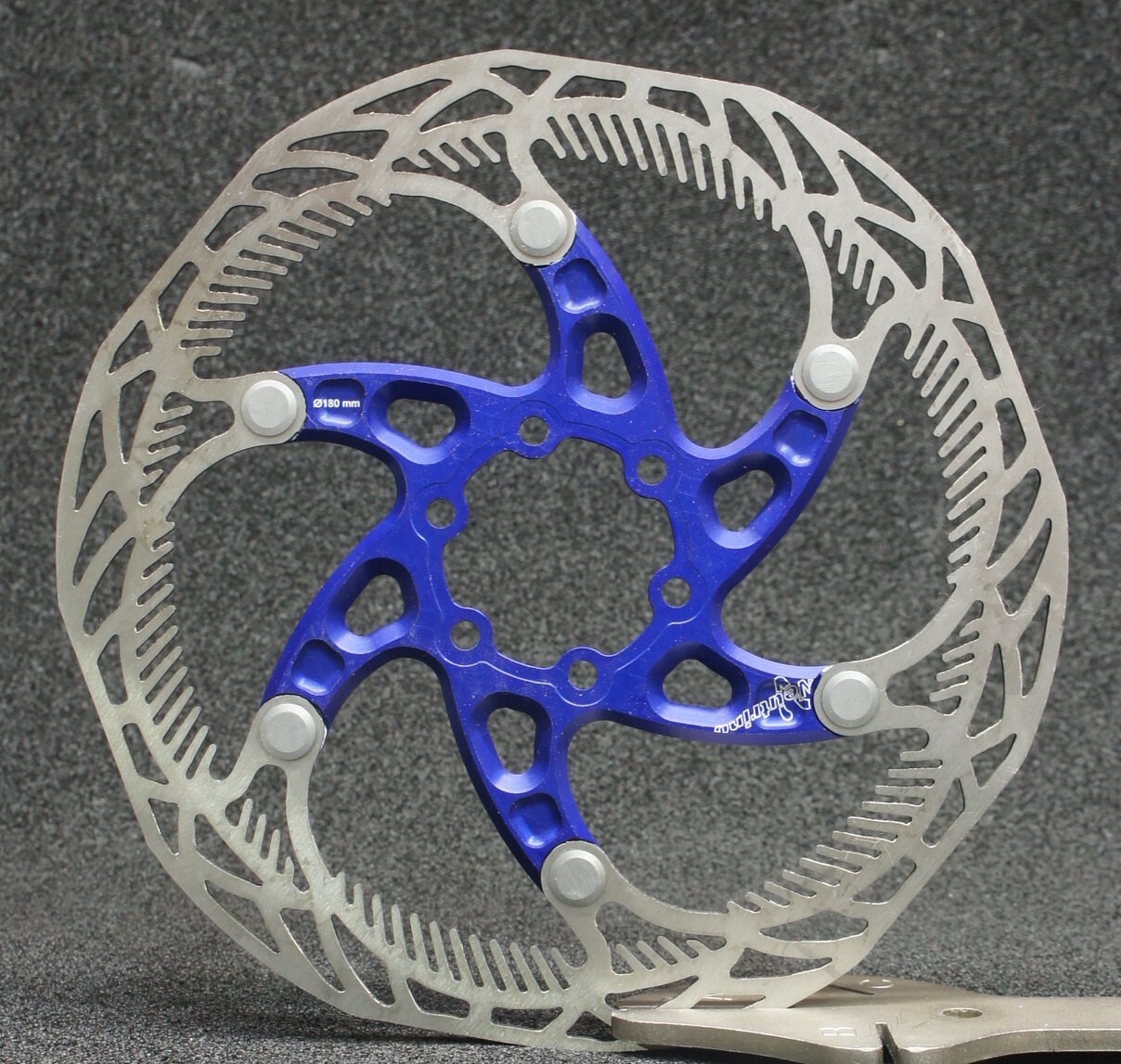 Тормозной диск для велосипеда Neutrino Components 180мм 6 болтов синий