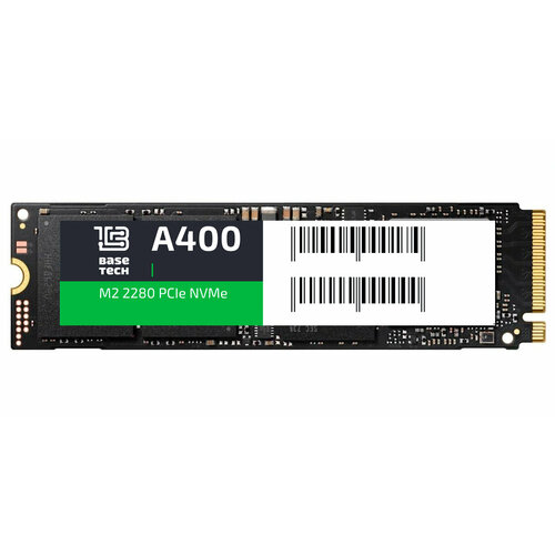 ssd basetech a400 1тб m 2 2280 nvme bulk SSD-накопитель M.2 2Тб BaseTech A400 [SSDBTA4002TBM2NN](TLC, NVMe,2200/1100 Мб/с)