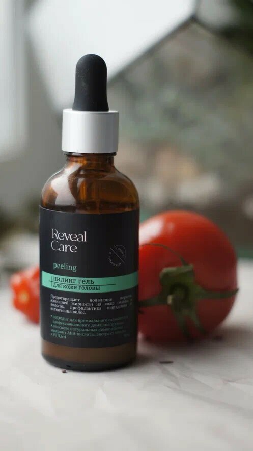 Пилинг гель для кожи головы REVEAL CARE кислотный от перхоти, жирности, выпадения волос, 50 мл