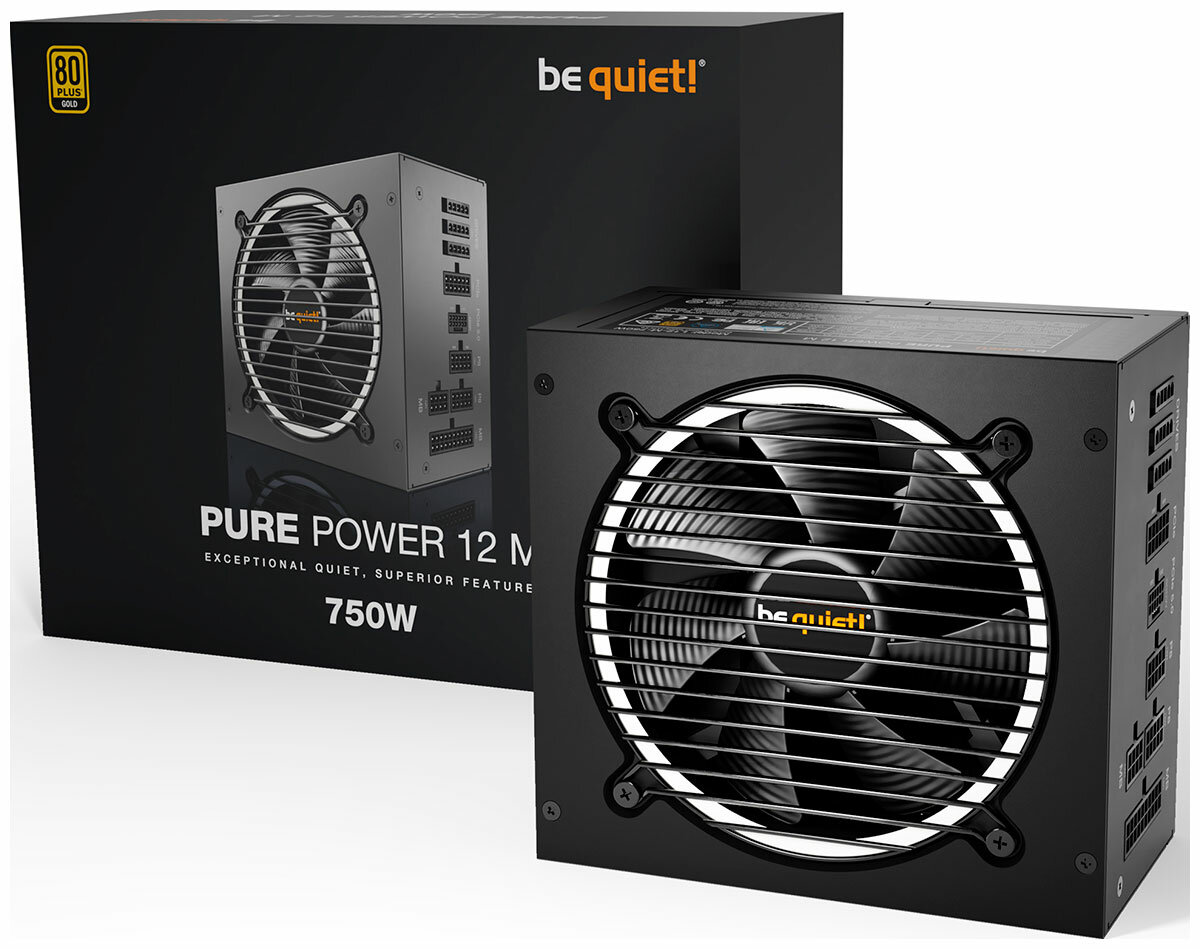 Блок питания ATX Be quiet! BN343 750W, 80 PLUS Gold, 120mm fan, semi-modular (ATX 12V 3.0) - фото №13