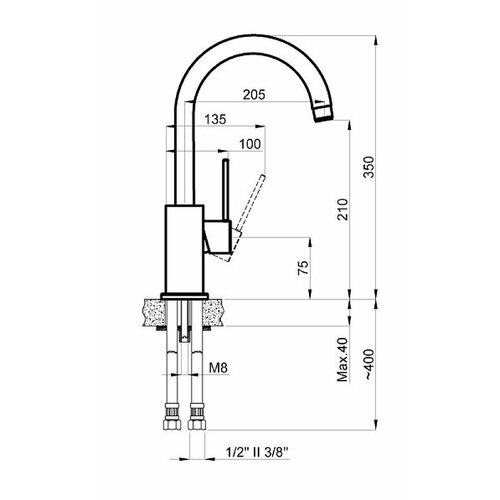фото Смеситель для кухни черный tasco черный az-151644334 grohe