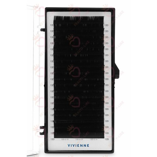 Ресницы Vivienne, D, 0.07, 13 mm, 20 линий