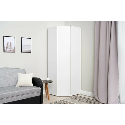 Шкаф угловой Хелен Белый Белый, 75х75х210 см