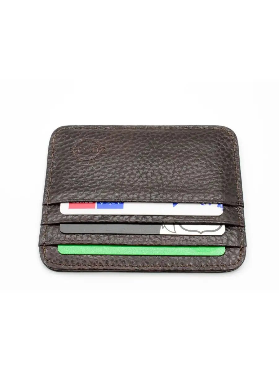 Визитница STELLYX, фактура гладкая, темно-коричневый — фото 1