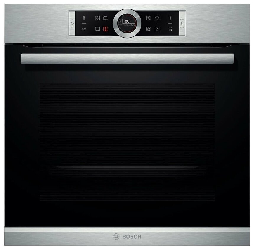 Встраиваемый электрический духовой шкаф Bosch HBG672BS1 Black-Silver