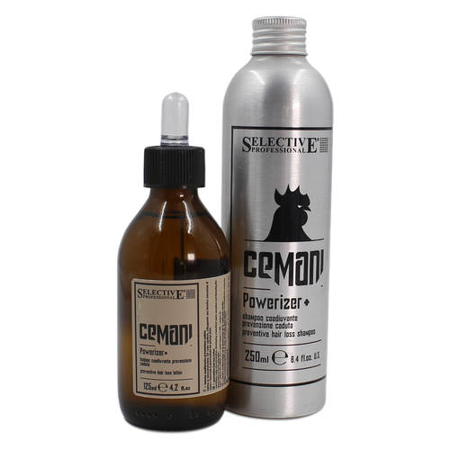 Набор для волос мужской против выпадения Powerizer Cemani шампунь 250 мл лосьон 125 мл 3834₽