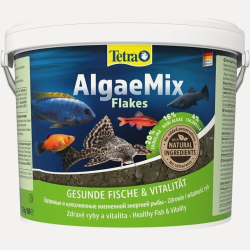 Изображение товара Корм для травоядных рыб с водорослями Tetra Algae Mix 10л, хлопья