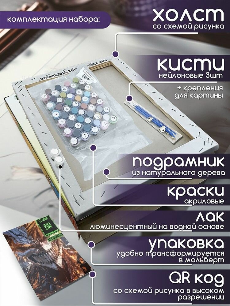Картина по номерам со светящейся краской аниме Bleach (Блич, Ичиго Куросаки) - 1228 В 60x40 — фото 1