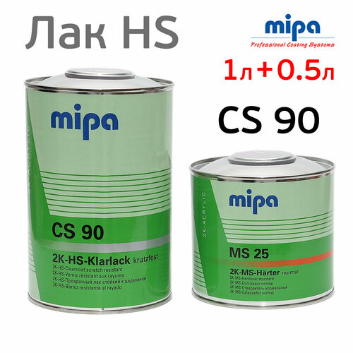 Лак Mipa HS CS90 1л05л антицарапный комплект с отвердителем MS25 эффект самополировки 3000₽
