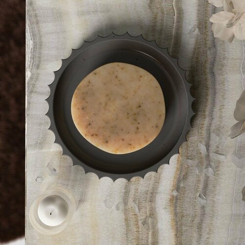 Мыльница для ванной комнаты и кухни, декоративная подставка для мыла San Marino темно-серая глянцевая.