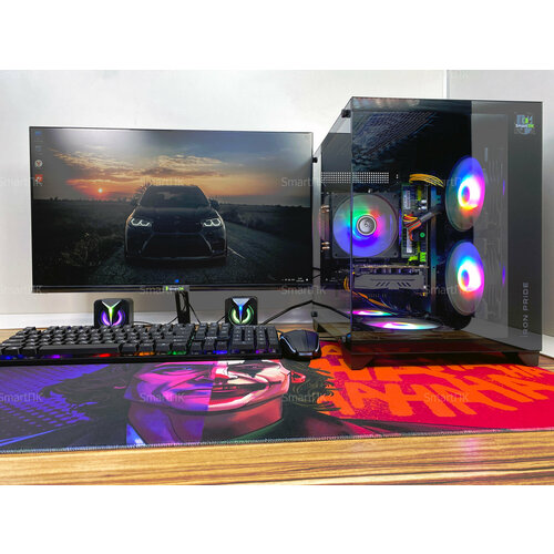 Игровой компьютер "Intel Xeon 2650V4"RX-580-8G, 32GB ОЗУ, SSD 1TB, монитор 27"|Windows 11