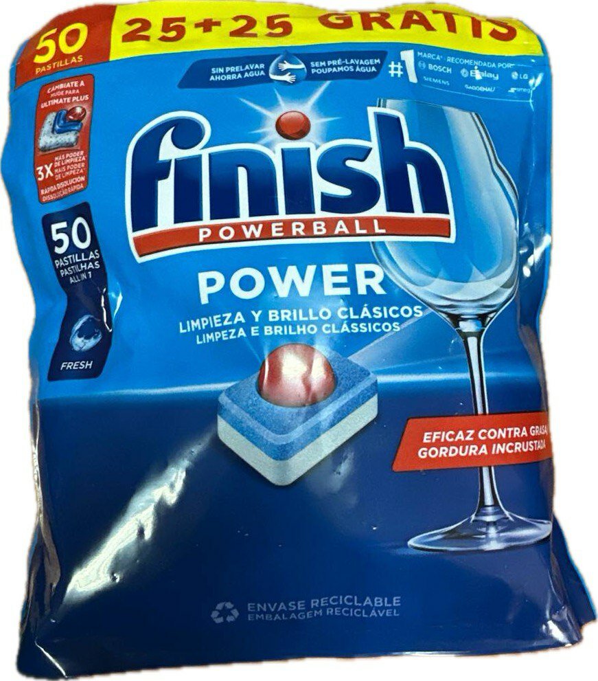 Таблетки для посудомоечной машины Finish Power All in one, (25+25) 50шт х 2 упаковки