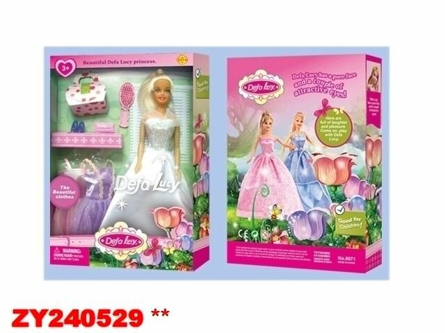 Кукла DEFA Lucy "Прекрасная незнакомка", с платьями в аксессуарами, в коробке