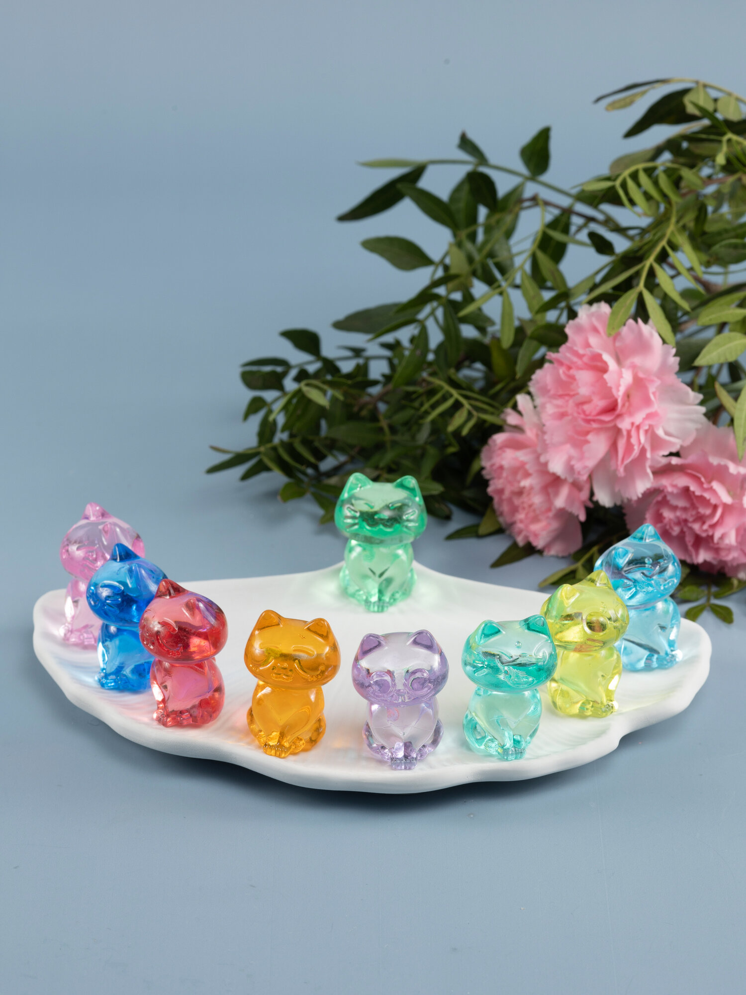 Детские игрушки фигурки «Кошки» 20 шт, акриловые кристаллы для игр, декора и творчества, COLOR Si — фото 1