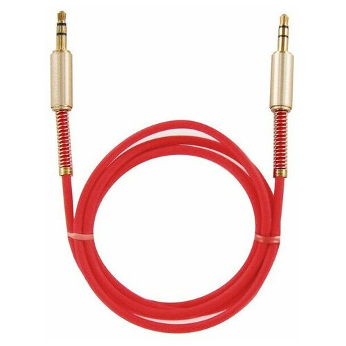 Krutoff / Аудио кабель AUX Krutoff Spring, красный 1m (пакет) krutoff аудио кабель aux krutoff spiral 1 8 m белый