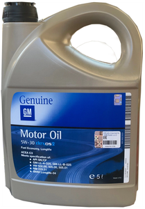 HC-синтетическое моторное масло GENERAL MOTORS Dexos2 Longlife 5W30, 5 л