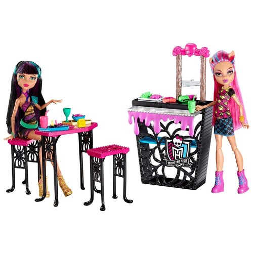 фото Monster high mattel игровой набор кафетерий с хаулин и клео из серии крипатерия, монстр хай