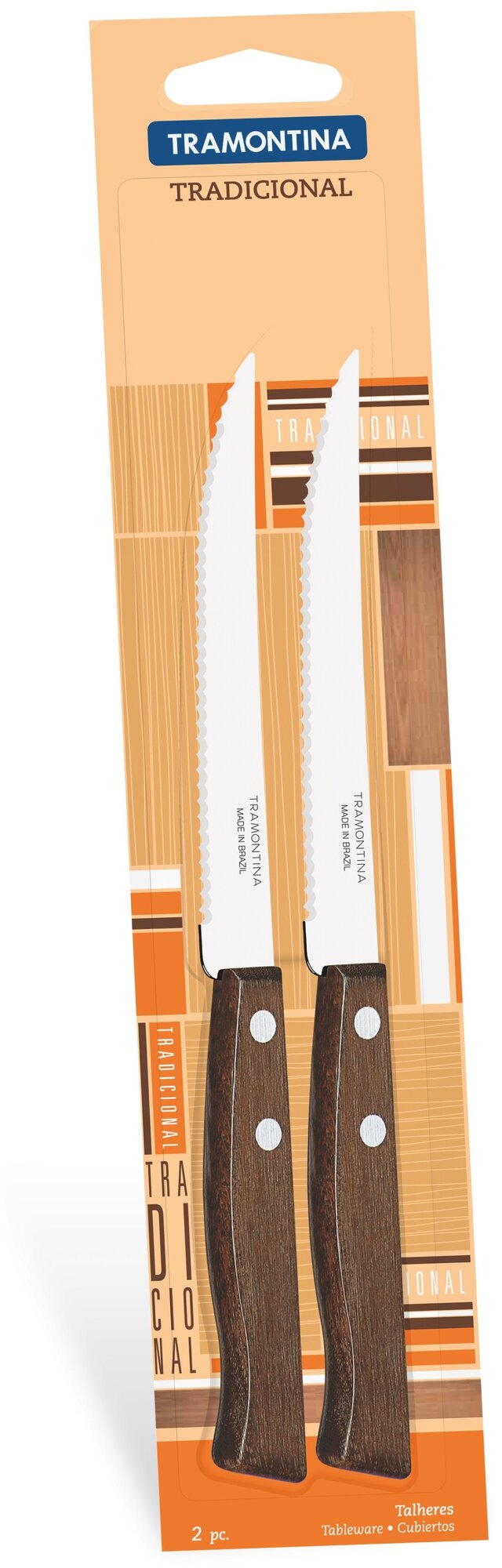 Нож TRAMONTINA Tradicional для мяса, 12,5 см, 2 шт. - фотография № 1