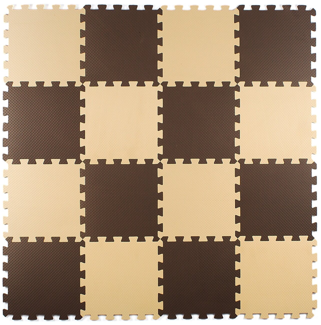 Мягкий пол универсальный 25*25(см) бежево-коричневый , 1(м2)