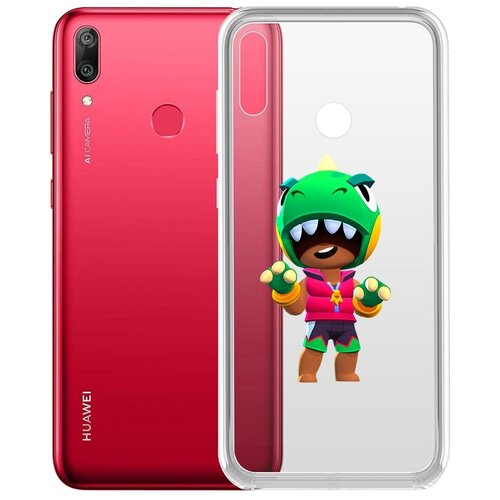 Чехол-накладка Clear Case Brawl Stars-Дино Леон для Huawei Y7 (2019) чехол накладка clear case brawl stars дино леон для oppo a5 2020 a9 2020