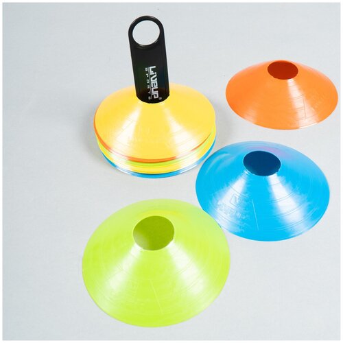 Фишки LiveUp AGILITY CONES WITH RACK 9inch colored traffic cones safety parking sports training cones agility marker for soccer skating football indoor outdoor games