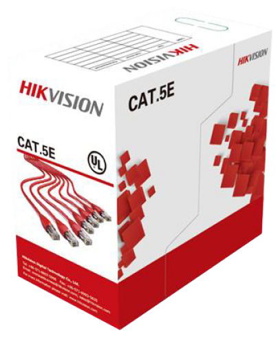 Hikvision HWC-5EAU-G кабель UTP для внутренней прокладки 8 жил/4 пары 24AWG CAT5e, бухта 305м