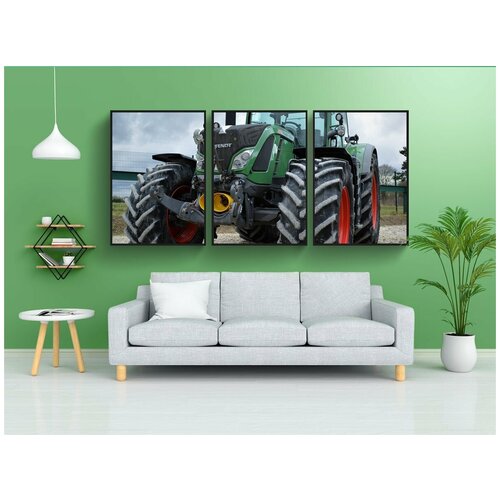 фото Набор модулных постеров для интерьера "fendt, трактор, машина" 60x90 см. в тубусе, без рамки lotsprints