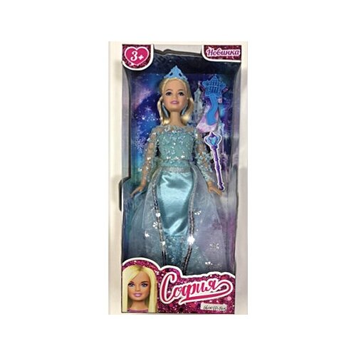 фото 315677 кукла 29 см софия снежная принцесса в голубом платье, расческа в комплекте карапуз в кор.24шт