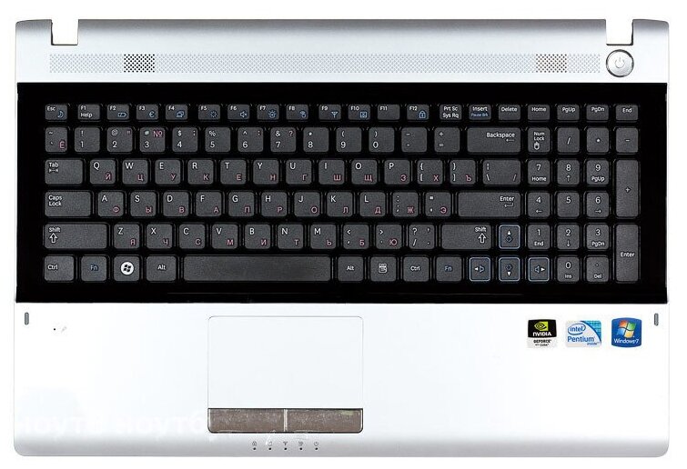 Клавиатура для ноутбука Samsumg CNBA7502862DBIH черная с серебристым топкейсом 5620₽