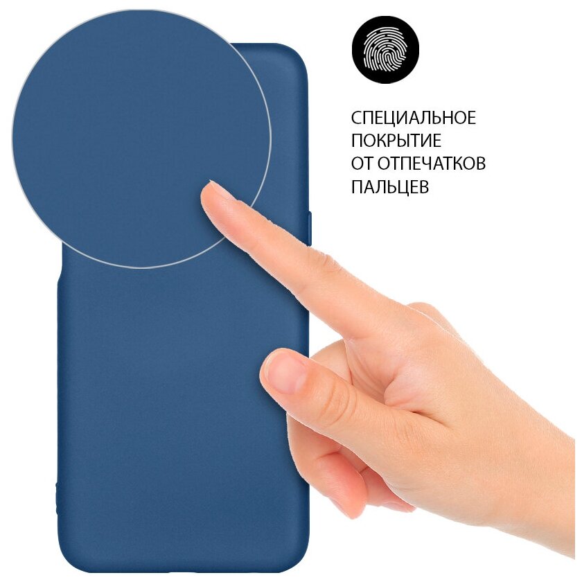 Чехол DF для Samsung Galaxy A03 Silicone Black sOriginal-34 - фото №5